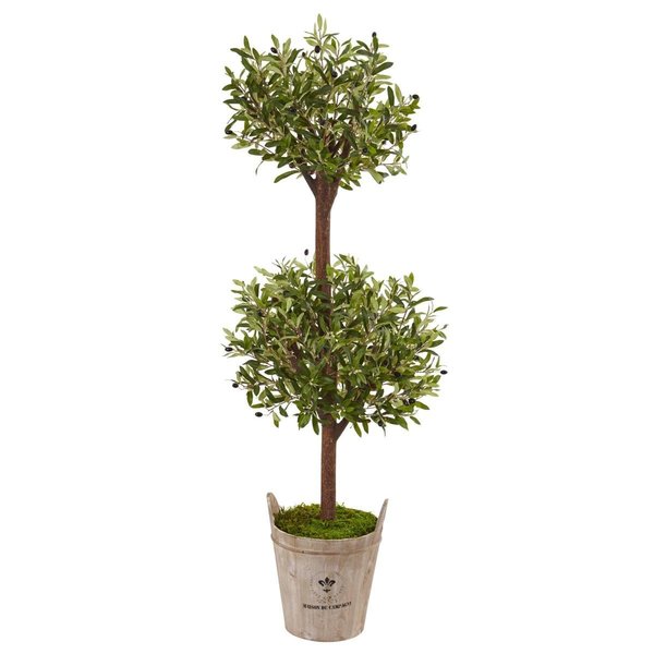 Dare2Decor 5 ft. Olive Tree in Farmhouse Planter DA408417